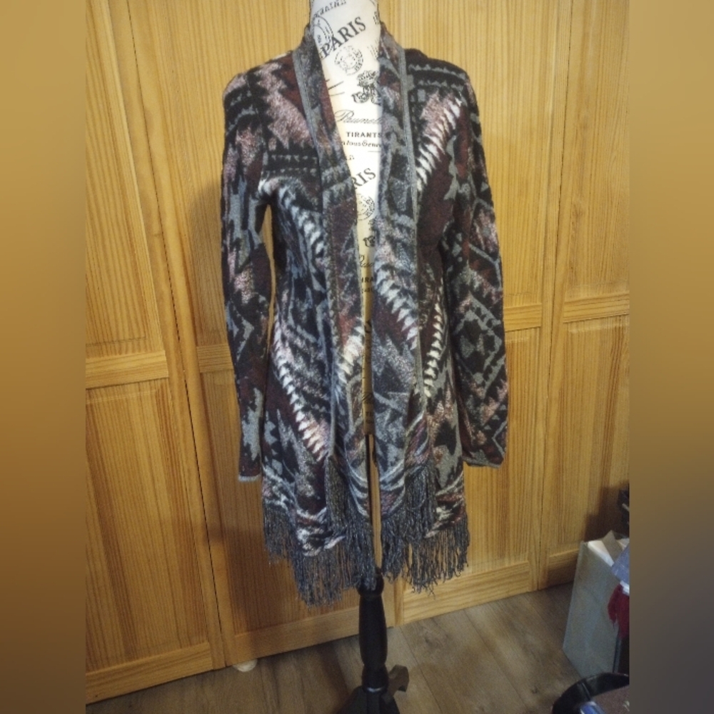 Lucky Brand Women's Patterned Cardigan Sweater